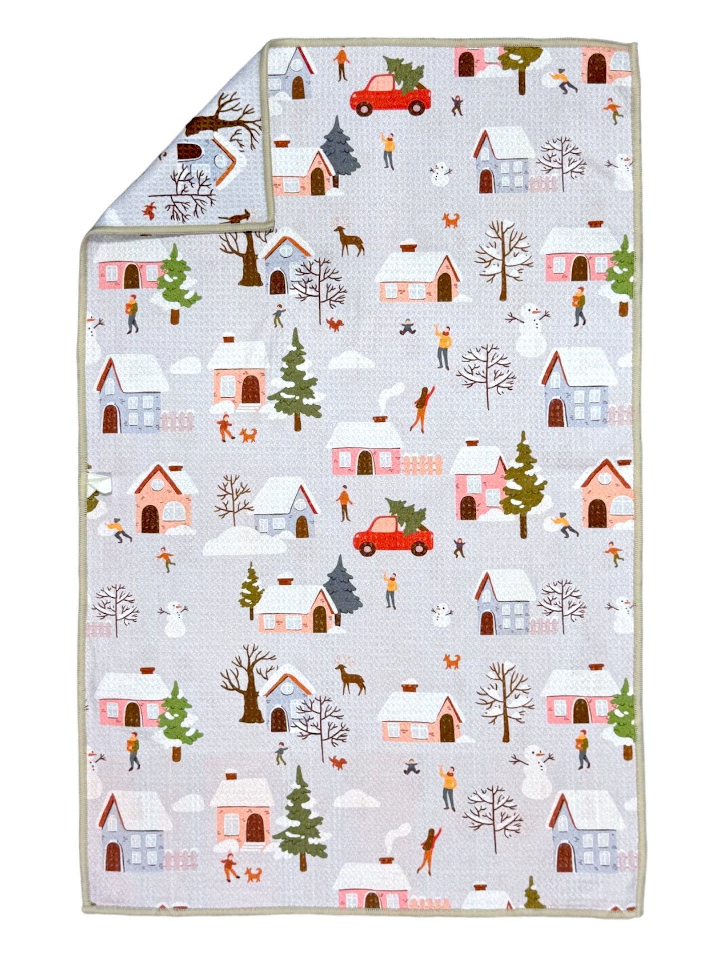 Winter Village: Double-Sided Hand Towel