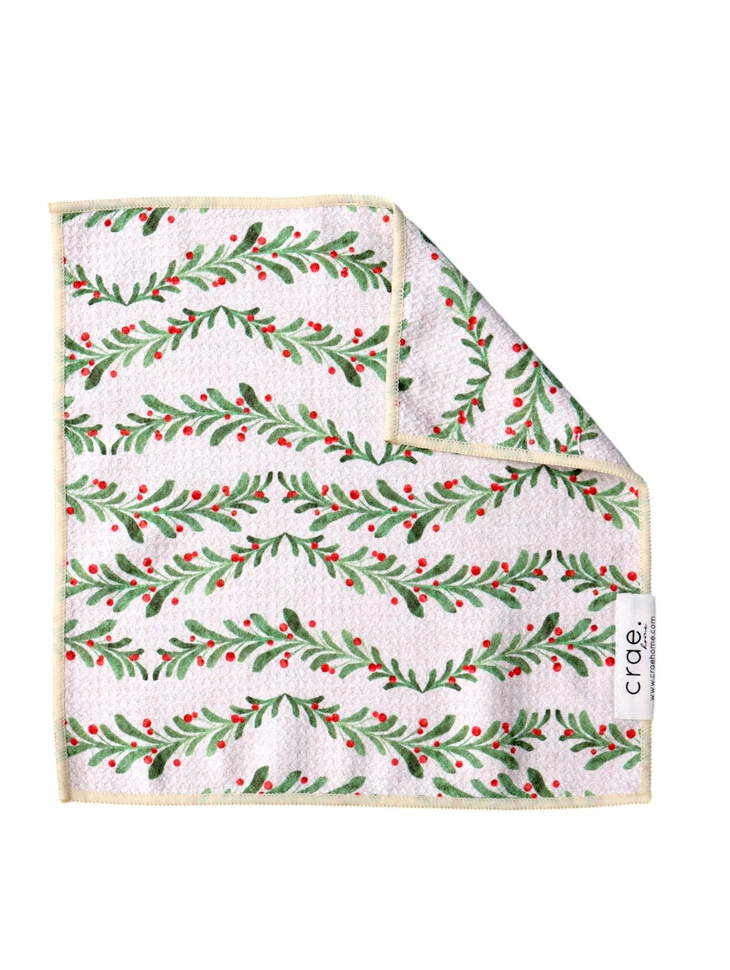 Pine Garland: Double-Sided Washcloth