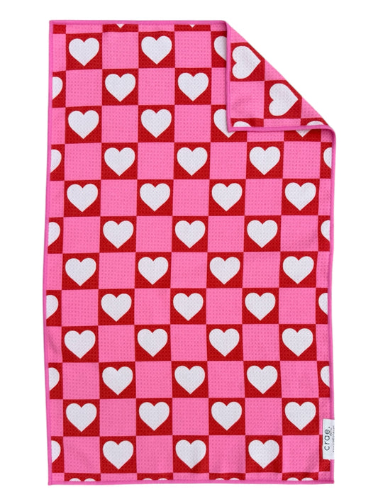 Check On My Heart: Double-Sided Hand Towel