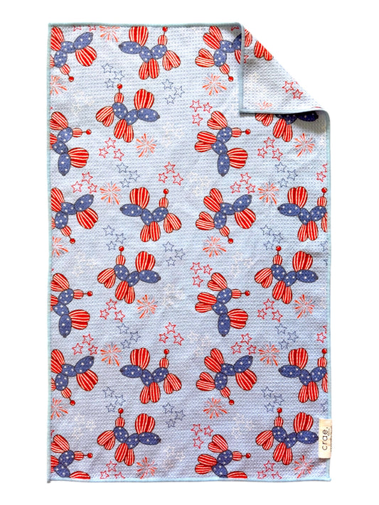 Patriotic Pups: Double-Sided Hand Towel