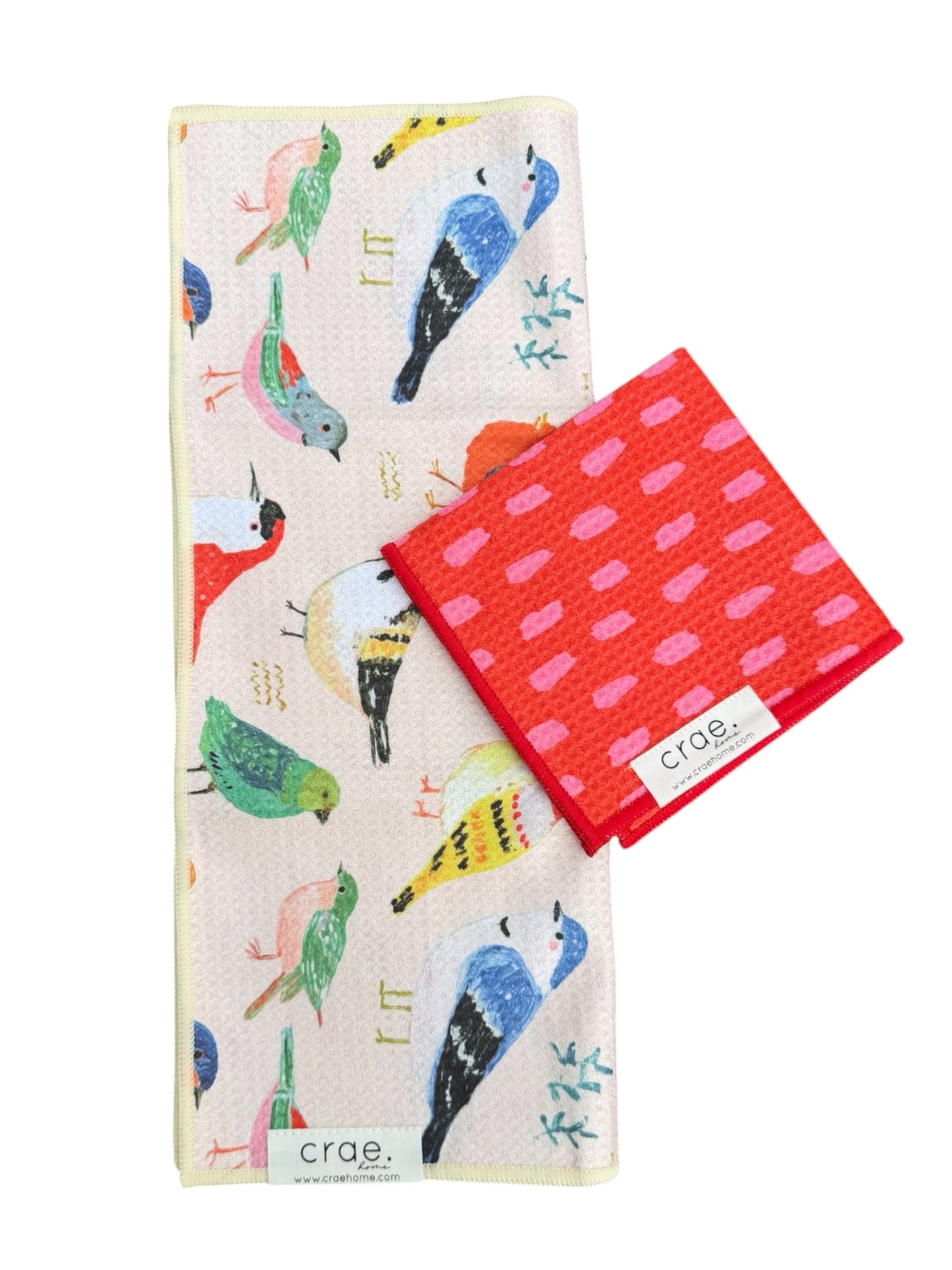Chirp And Cheer/Pinky Paint: Double Sided-Hand Towel Washcloth Set