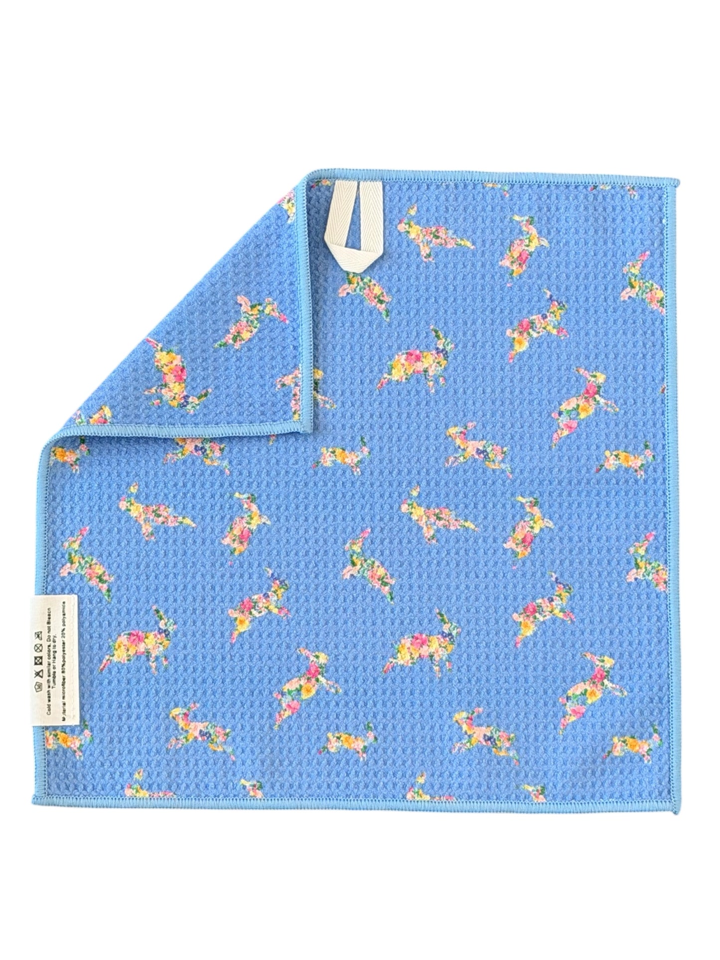 Floral Hop: Double-Sided Washcloth