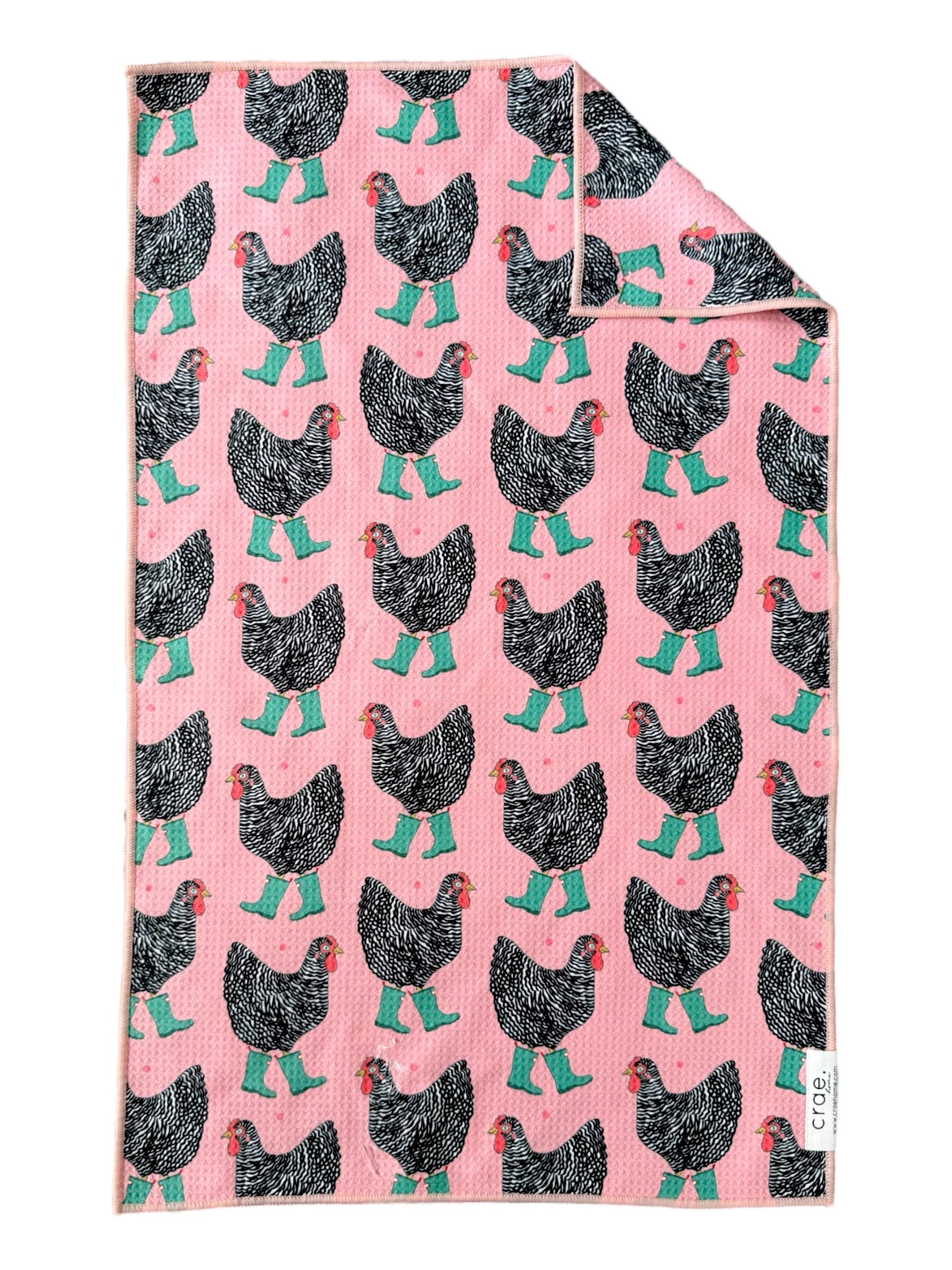 Chick In Boots: Double-Sided Hand Towel