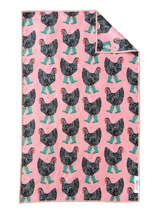 Chick In Boots: Double-Sided Hand Towel