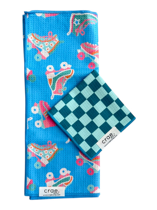 Roller Derby/Koy: Double Sided-Hand Towel Washcloth Set
