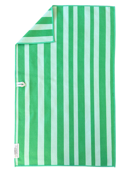 Lime Stripes: Double-Sided Hand Towel