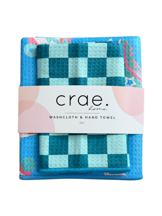 Roller Derby/Koy: Double Sided-Hand Towel Washcloth Set