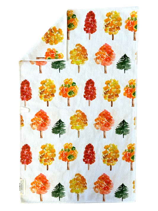 Happy Little Trees: Double-Sided Hand Towel