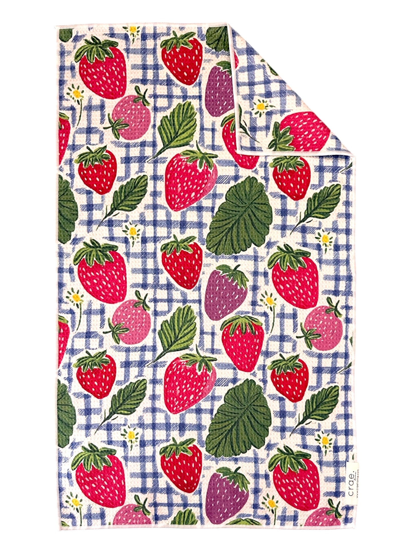 Gingham Berry: Double-Sided Hand Towel