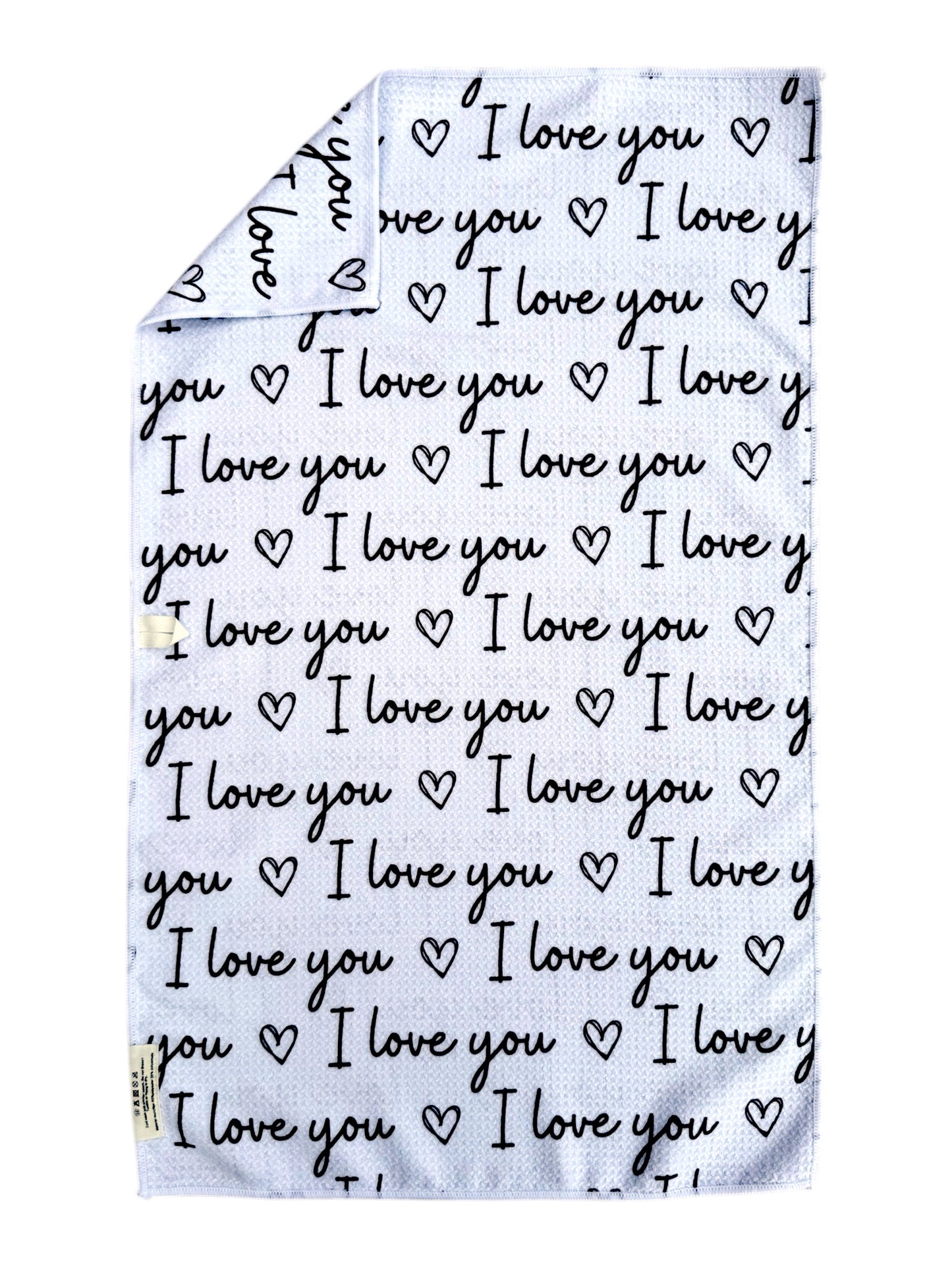 i love you: Double-Sided Hand Towel