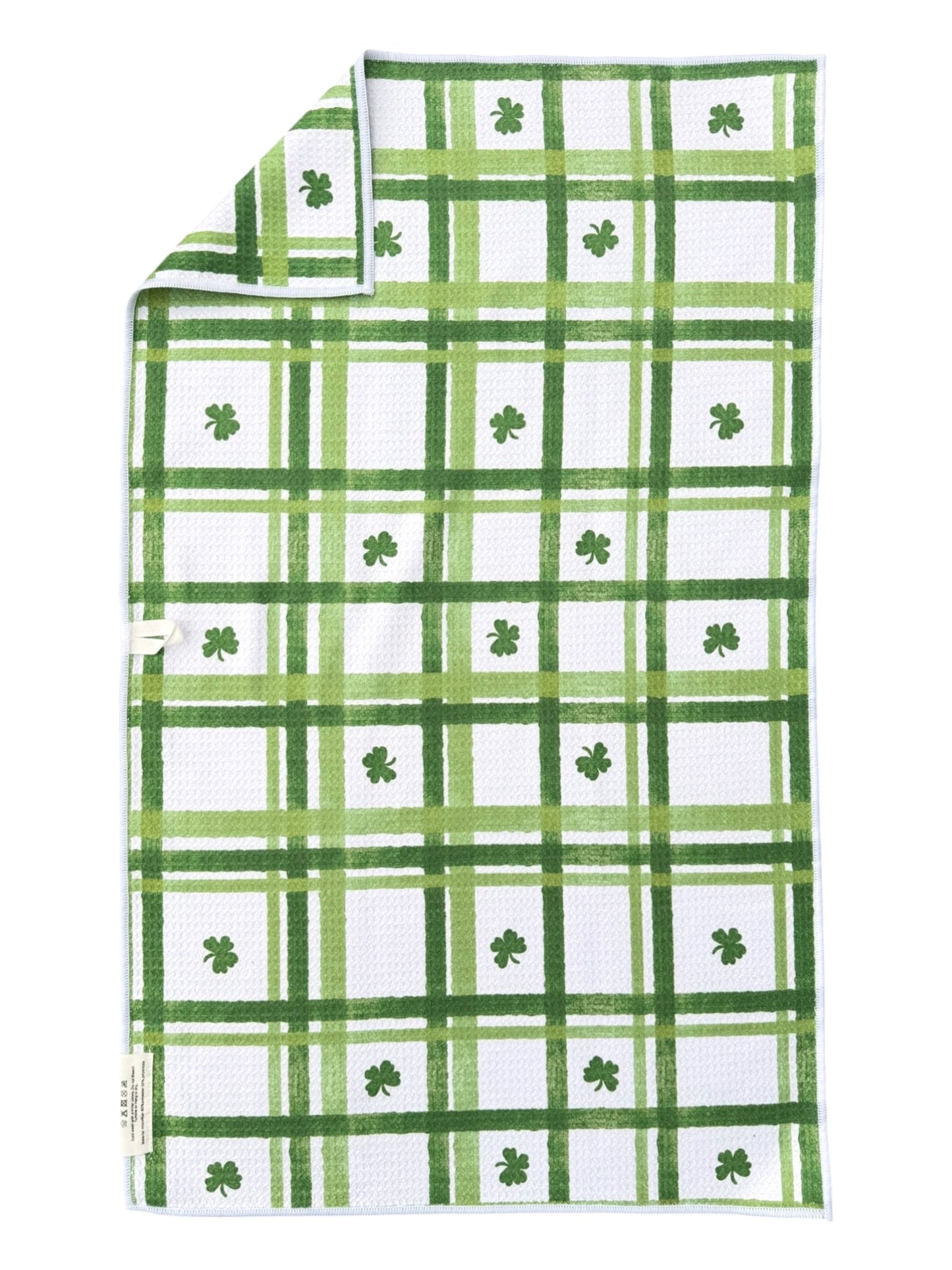 Clover Me In Plaid: Double-Sided Hand Towel