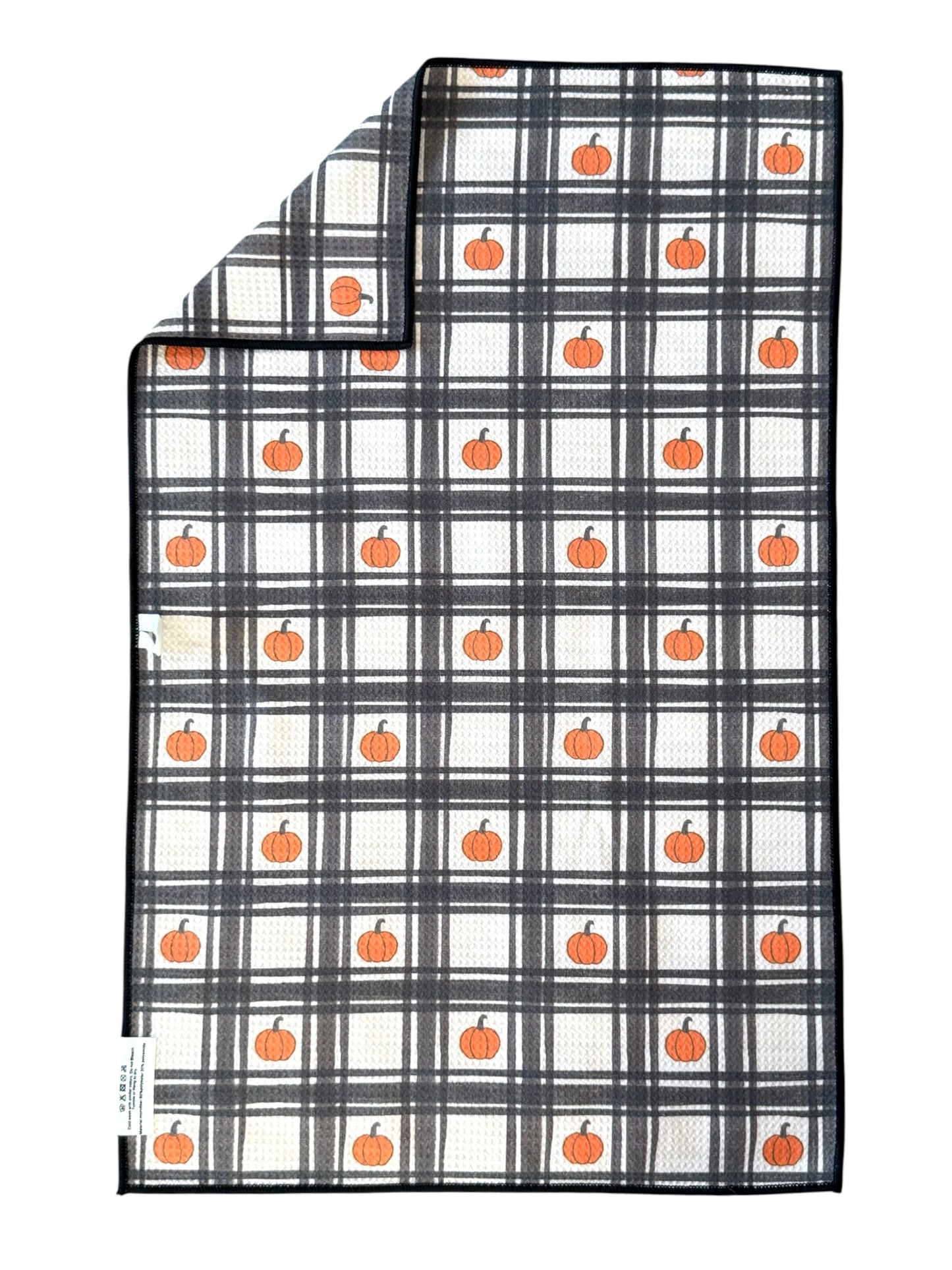 Grid of Gourds: Double-Sided Hand Towel