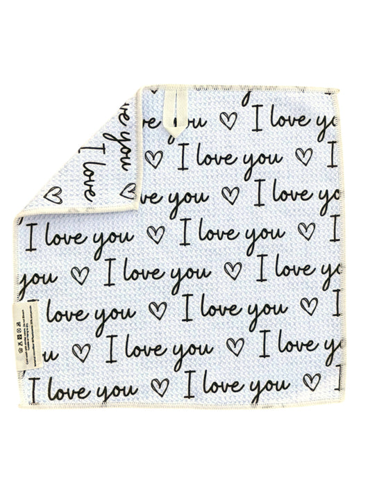 i love you: Double-Sided Washcloth