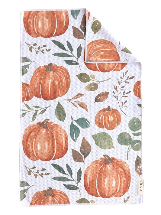 Pumpkin Patch: Double-Sided Hand Towel