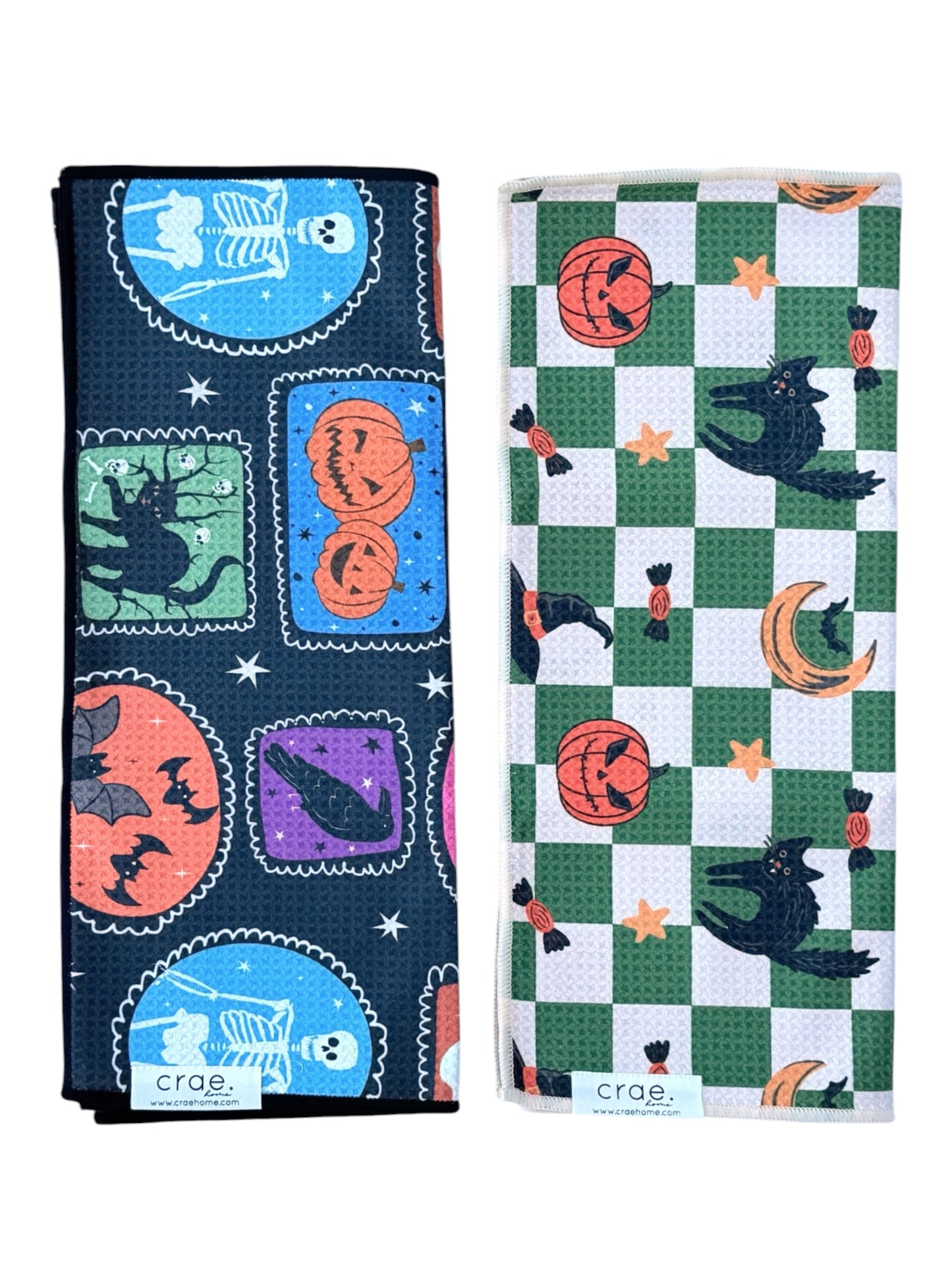 Witches Grind/Spooky Stamp Parade: 2 Double Sided-Hand Towels