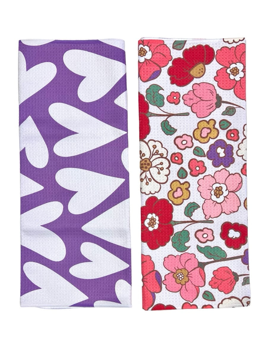 Sweetheart/Lovely: 2 Single-Sided Hand Towels