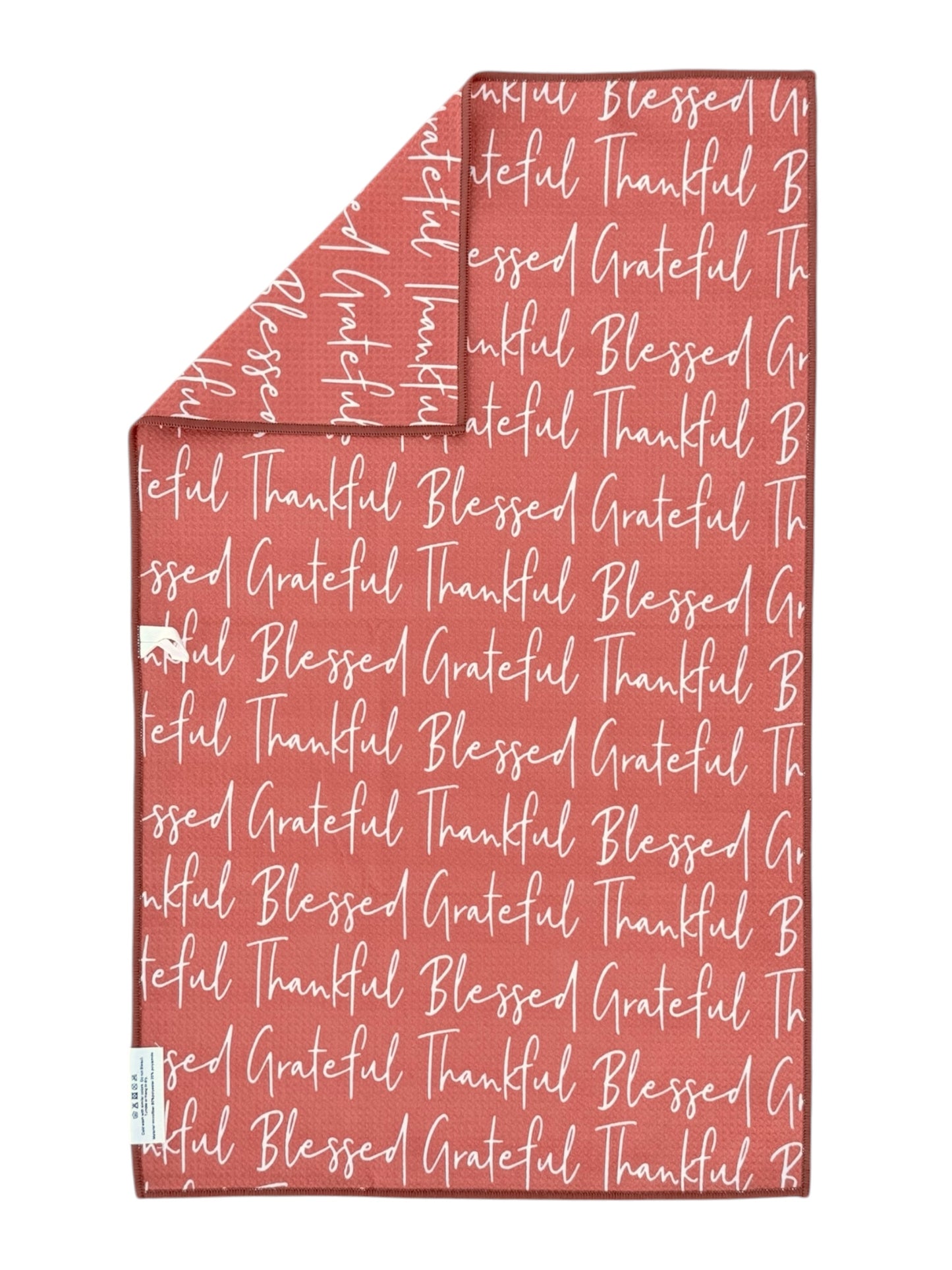Grateful, Thankful, Blessed: Double-Sided Hand Towel
