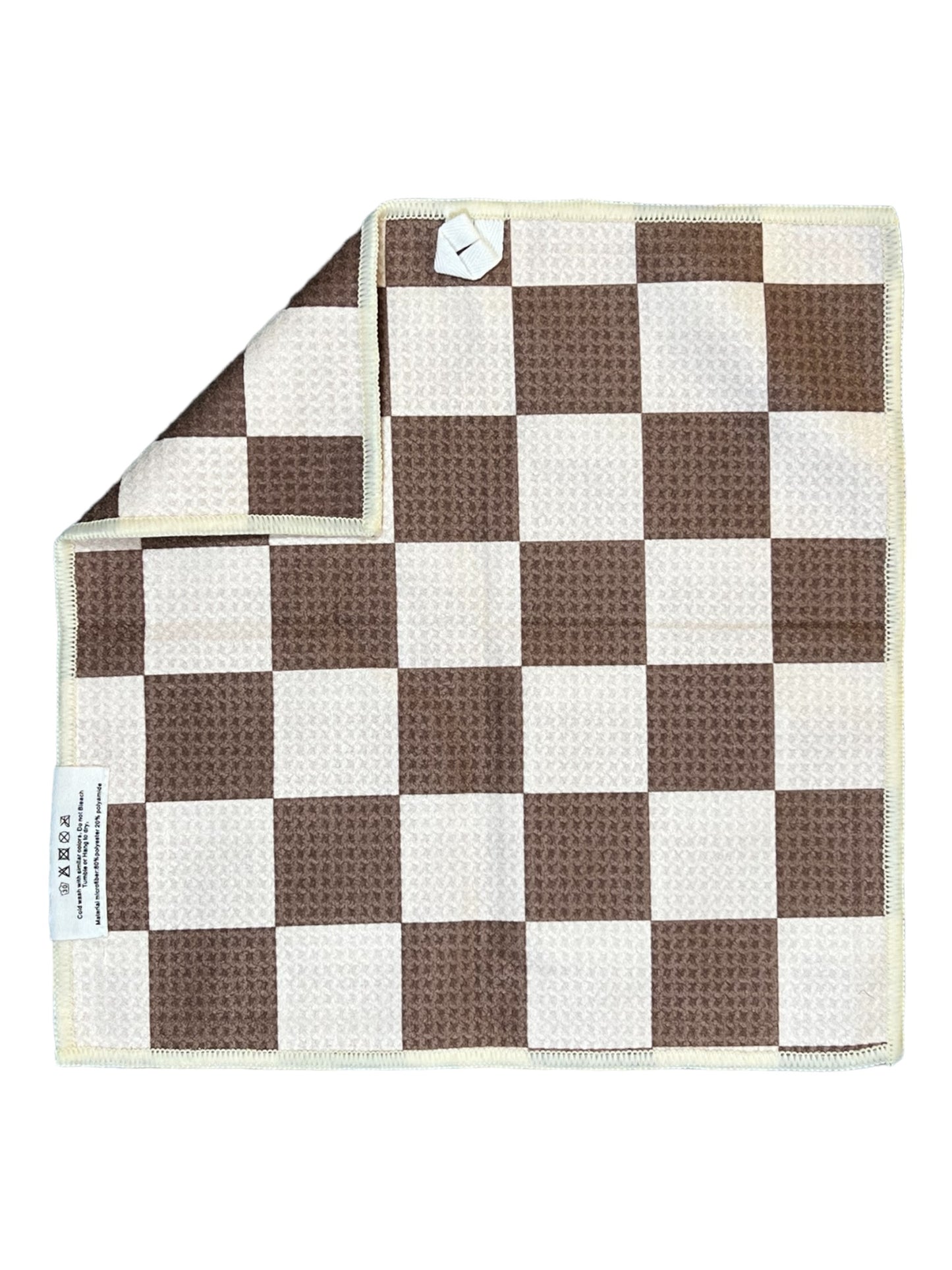 Chocolate Check: Double-Sided Washcloth