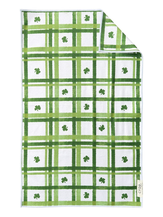 Clover Me In Plaid: Double-Sided Hand Towel