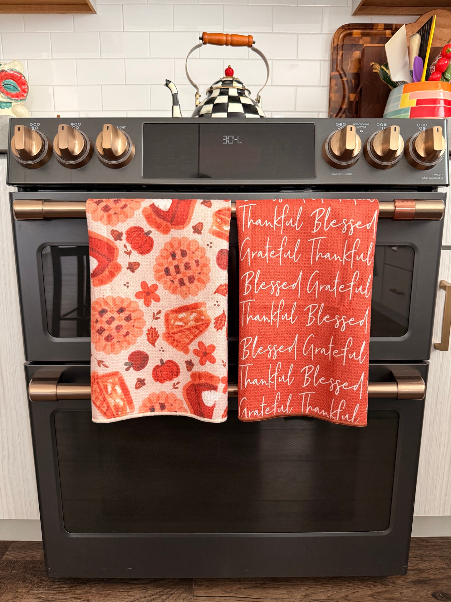 Grateful, Thankful, Blessed: Double-Sided Hand Towel