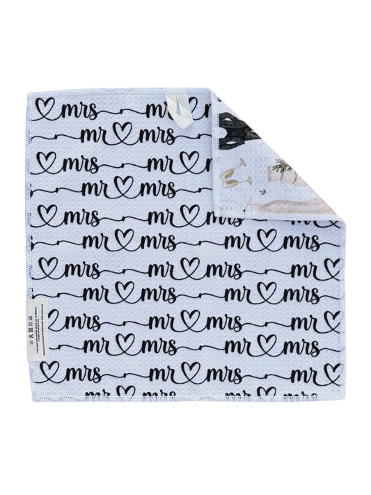 Mr. and Mrs.: Reversible Washcloth