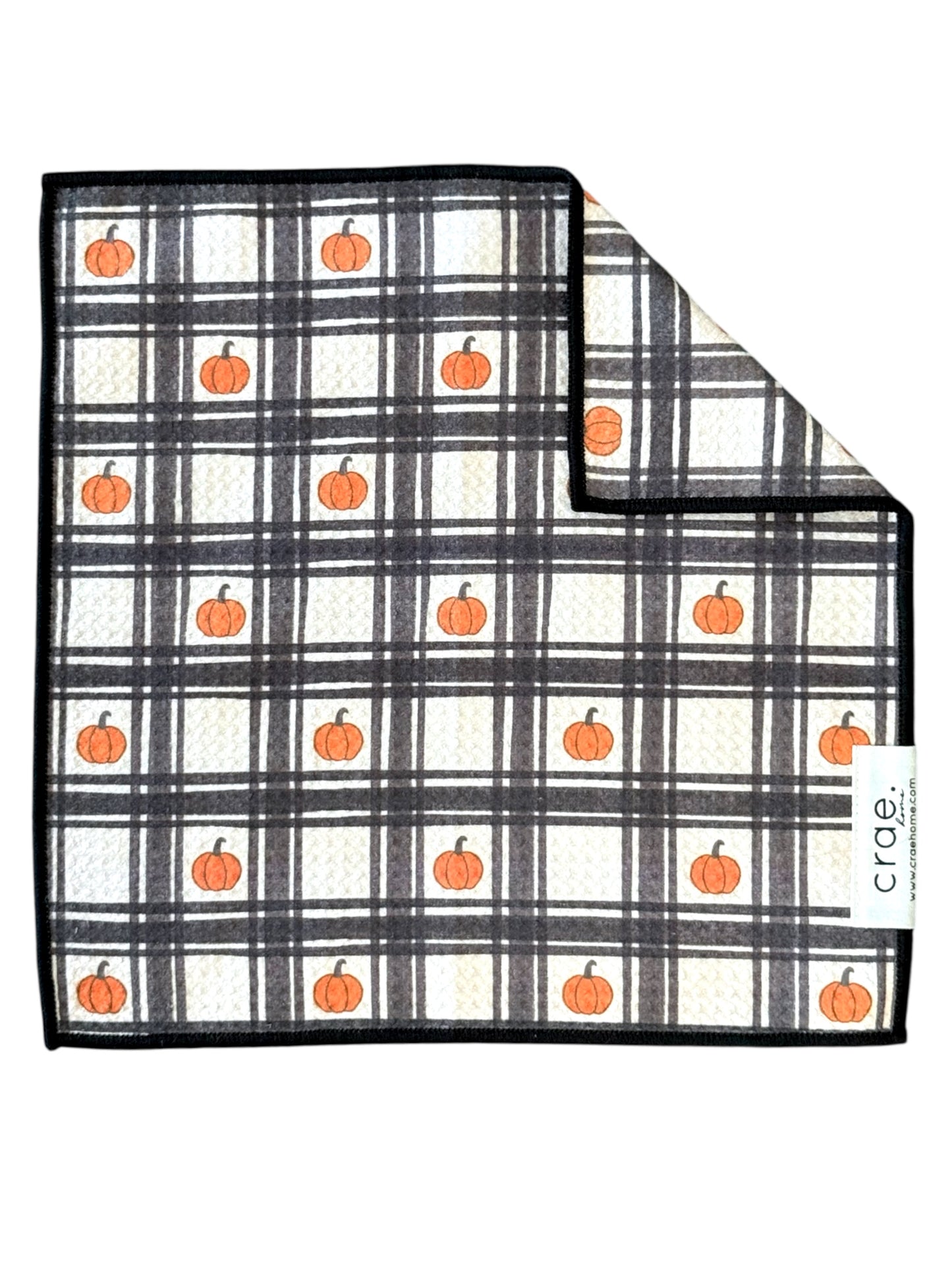 Grid of Gourds: Double-Sided Washcloth