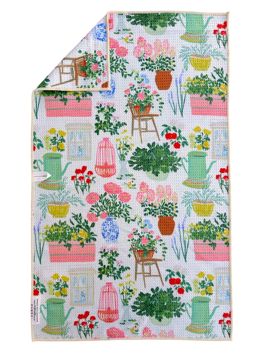 Sunday in the Garden: Double-Sided Hand Towel
