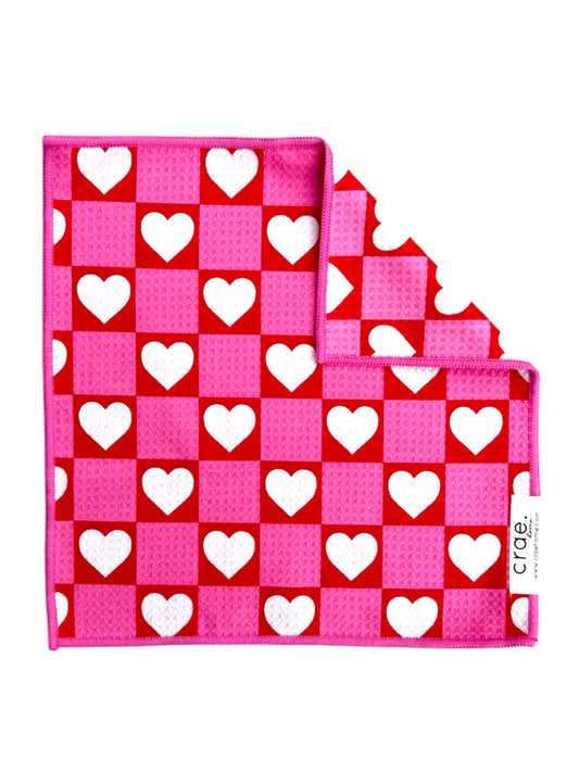 Check On My Heart: Double-Sided Washcloth