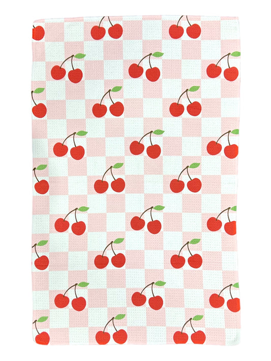 Cherry Checks: Single-Sided Hand Towel