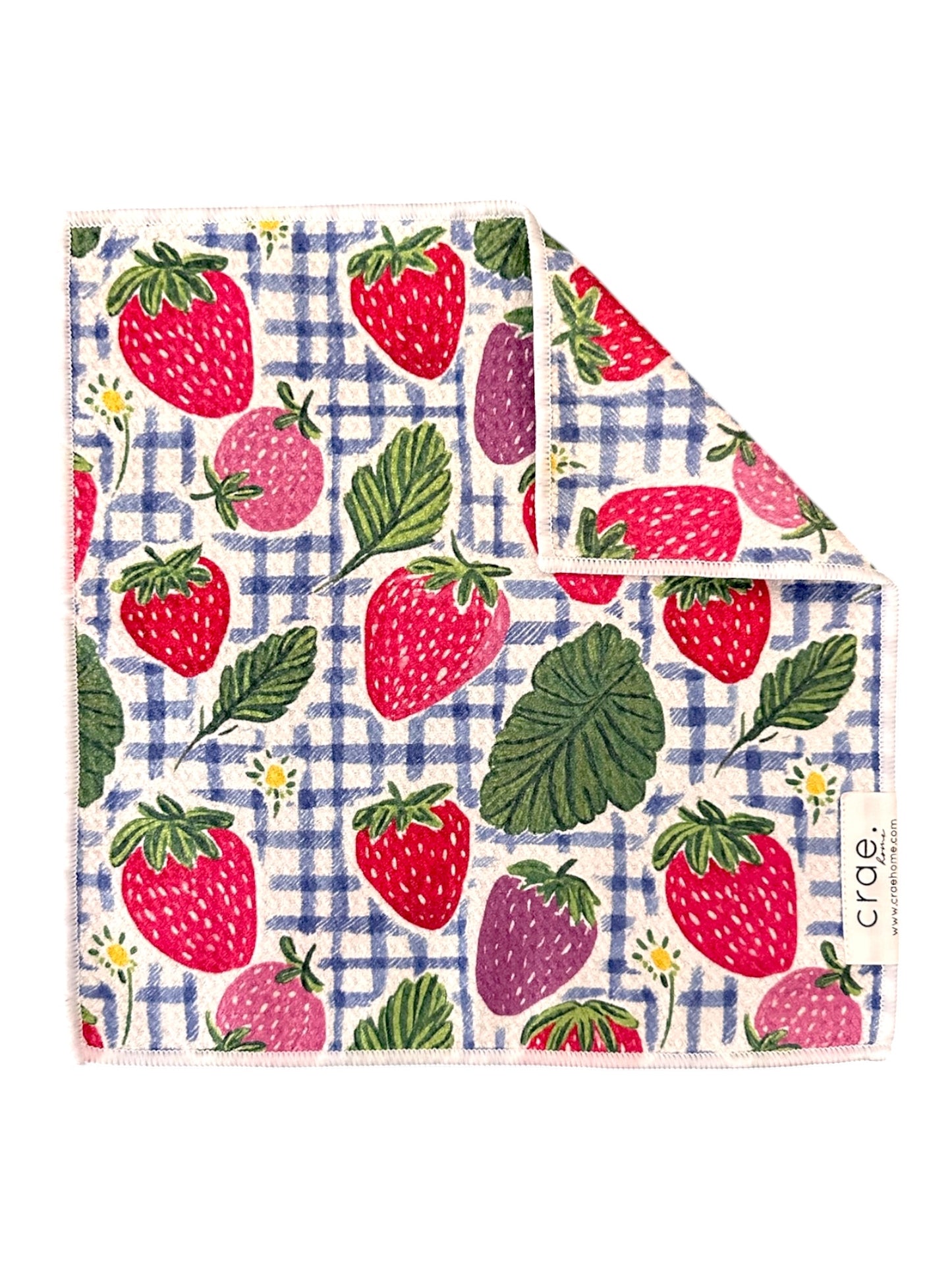 Gingham Berry: Double-Sided Washcloth
