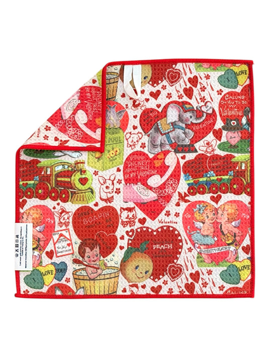 Sealed with a kiss: Double-Sided Washcloth