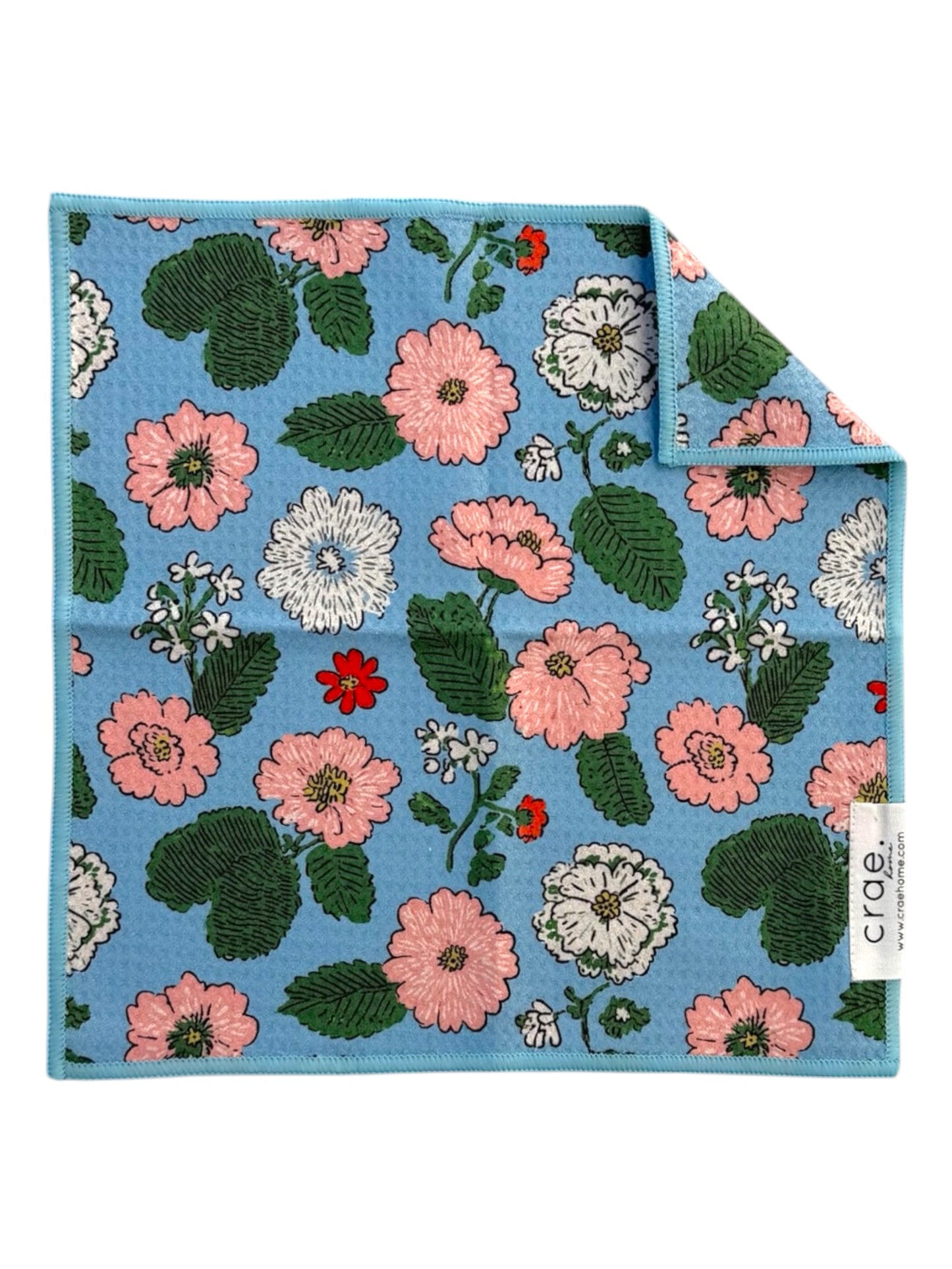 One In A Melon/English Blooms: Double Sided-Hand Towel Washcloth Set