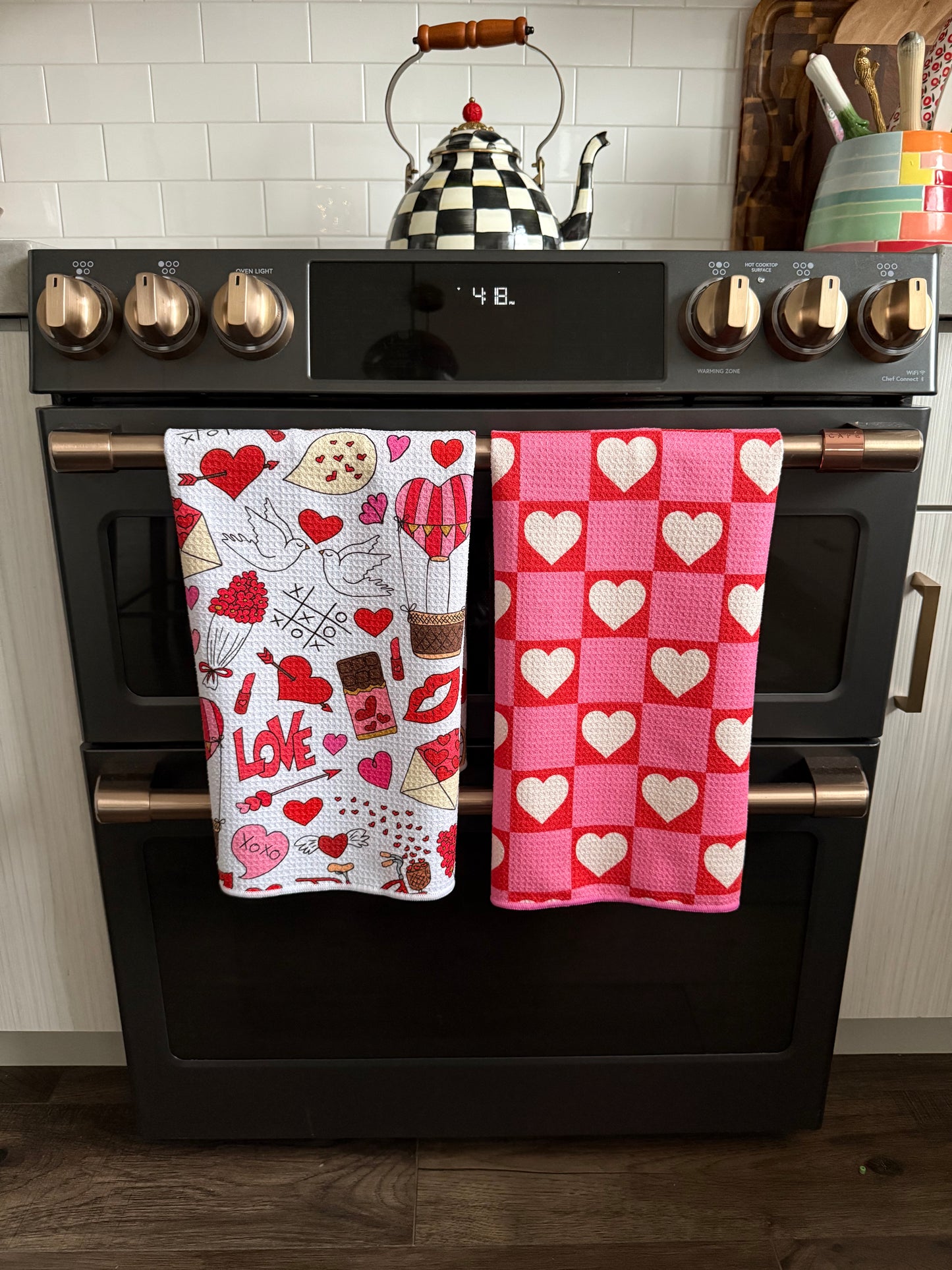 Check On My Heart: Double-Sided Hand Towel