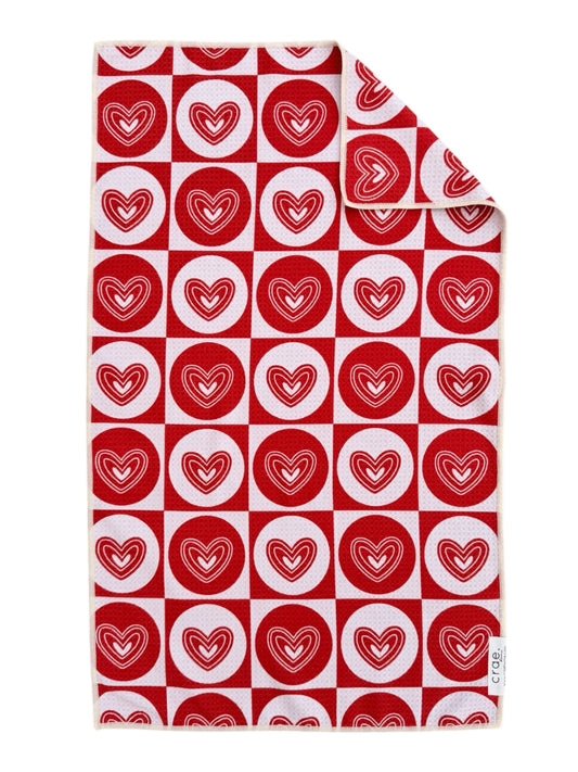 My Hearts In Circles For You: Double-Sided Hand Towel