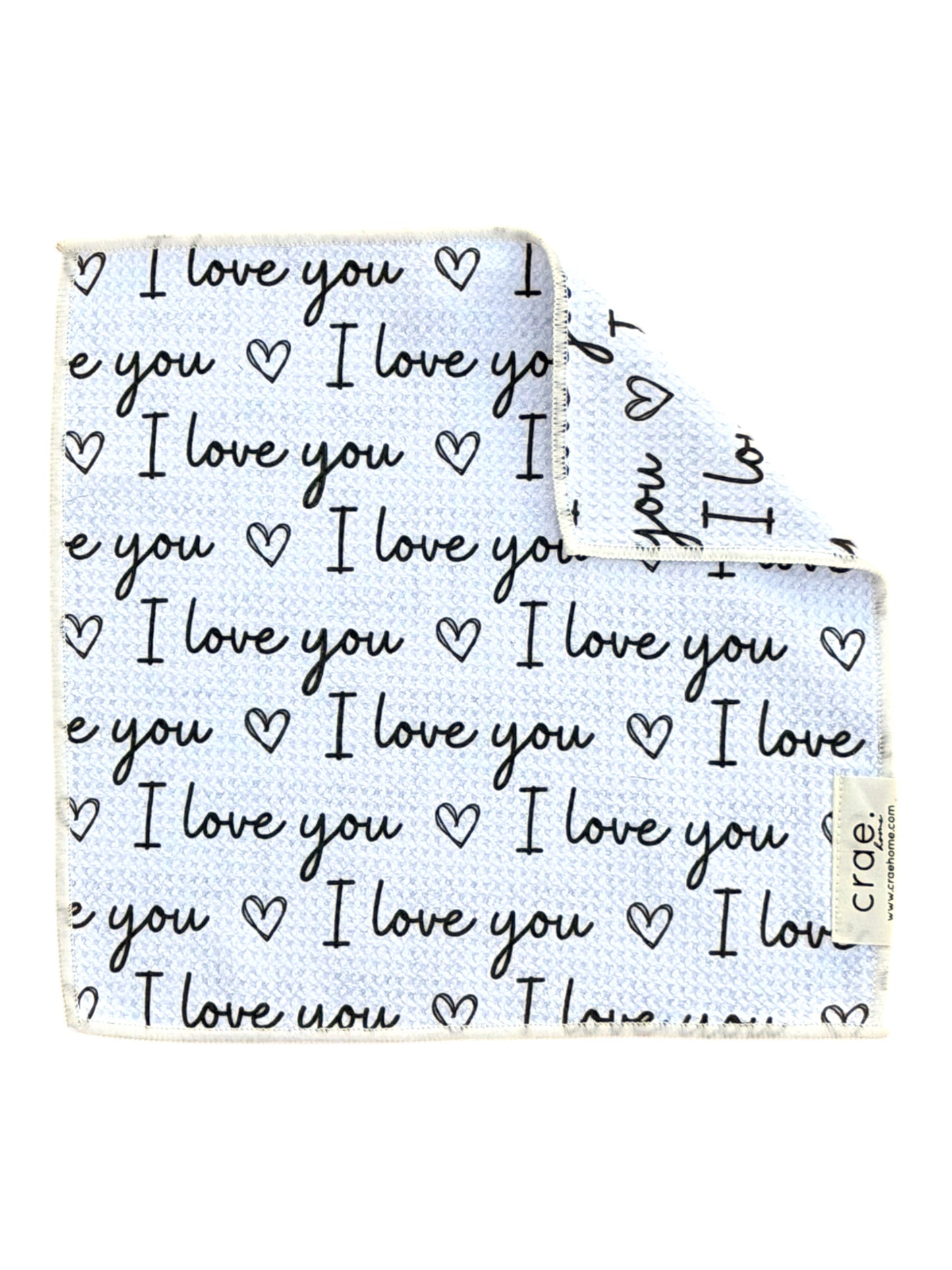 i love you: Double-Sided Washcloth