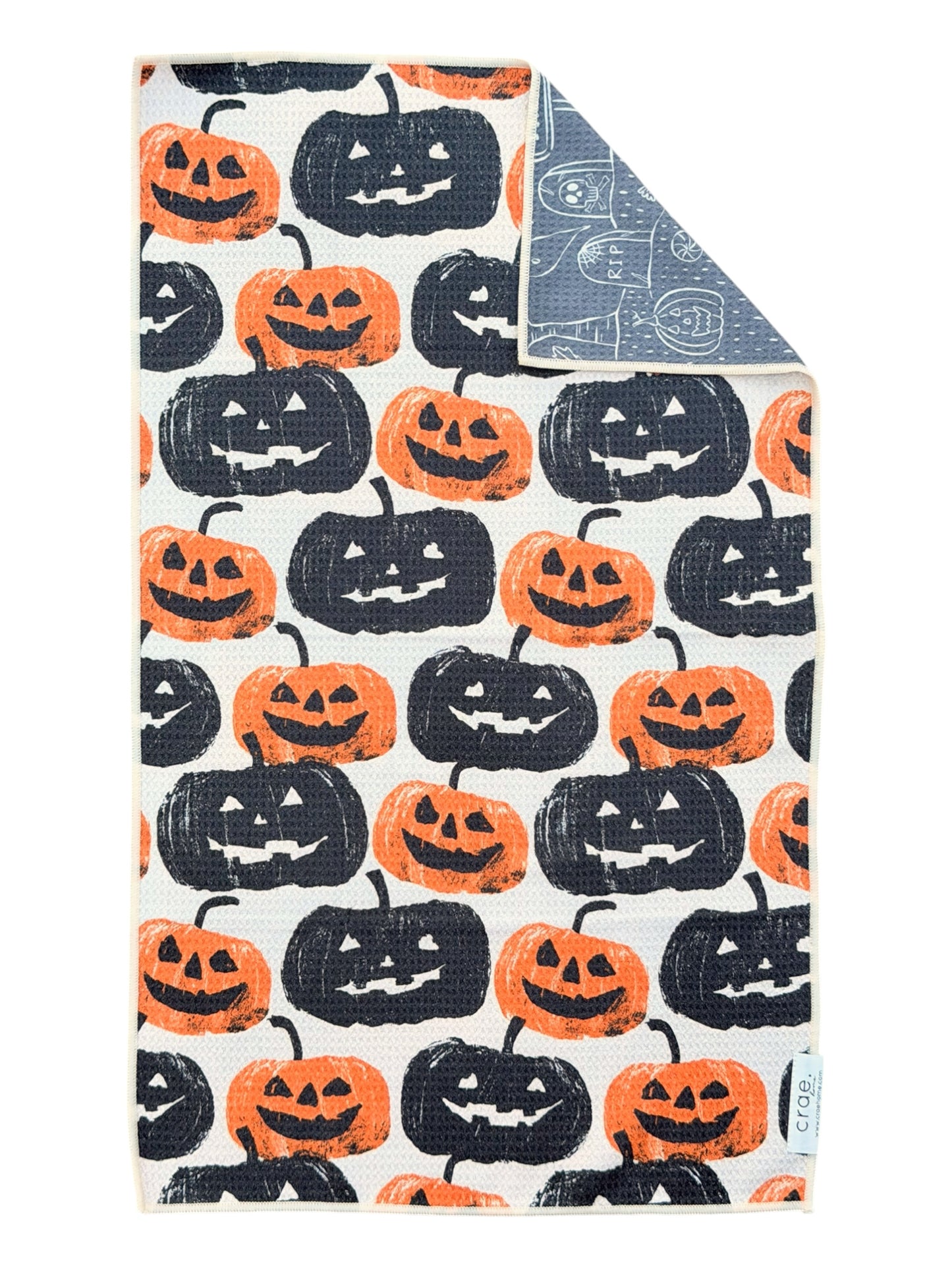 Midnight Pumpkins: Reversible Hand Towel