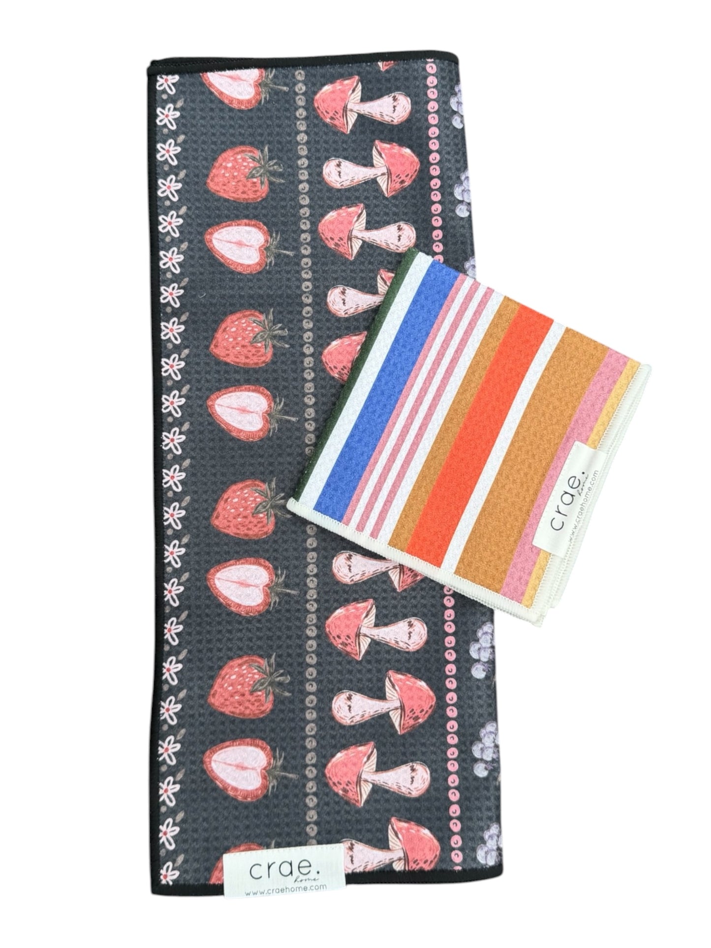 Grow With Me/Sedona Stripe: Double Sided-Hand Towel Washcloth Set