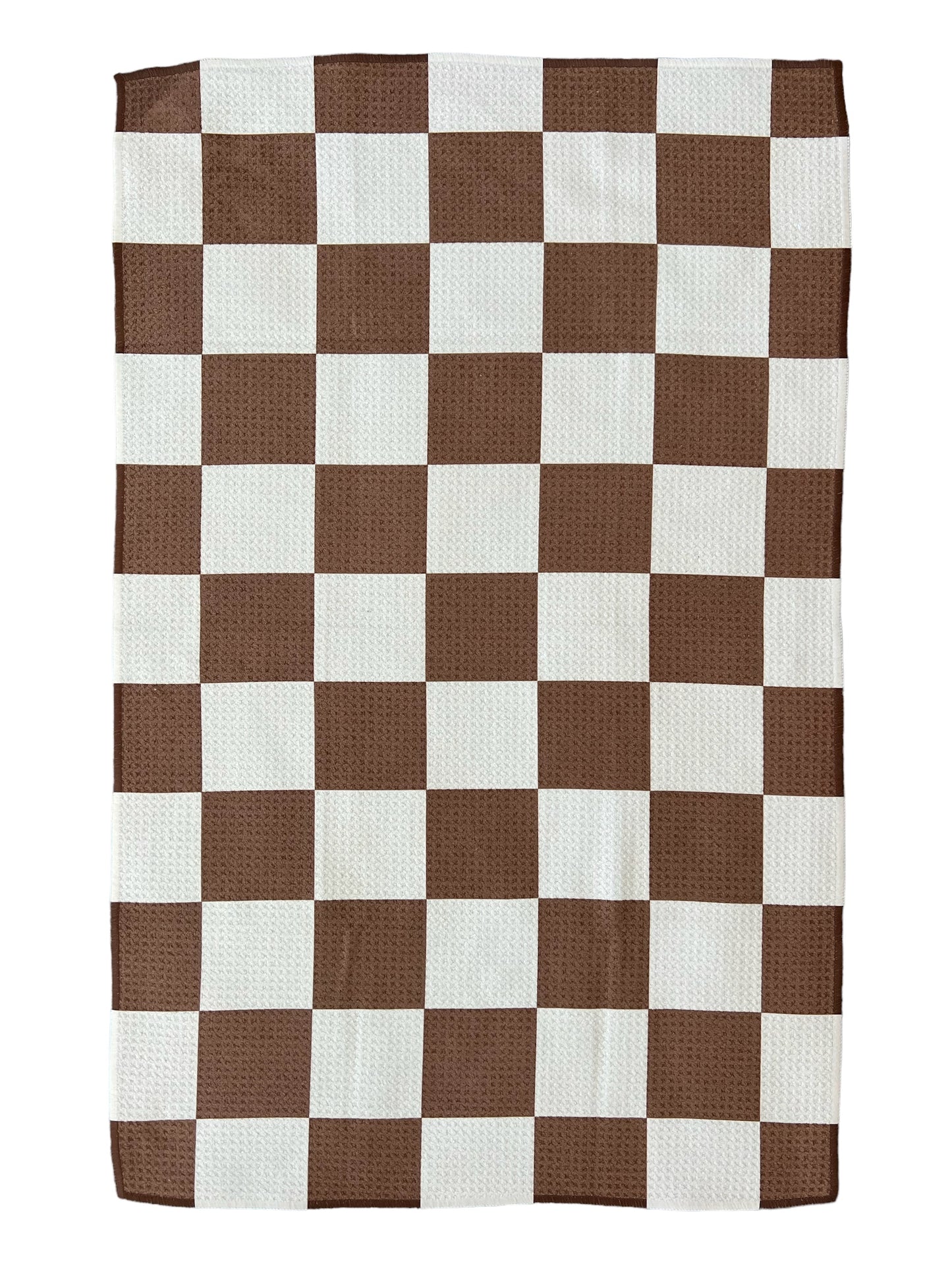 Chocolate Check: Single-Sided Hand Towel