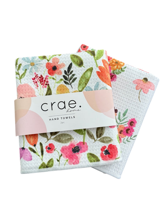 Petal Lane & Posey: 2 Double Sided-Hand Towels