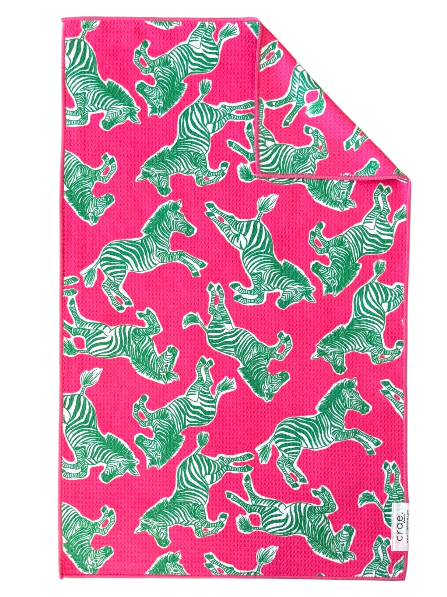 Zebra Run/Pop Goes The Rainbow: 2 Double Sided-Hand Towel Set