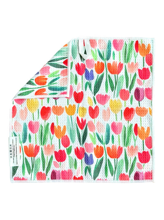 Tulip Time: Double-Sided Washcloth
