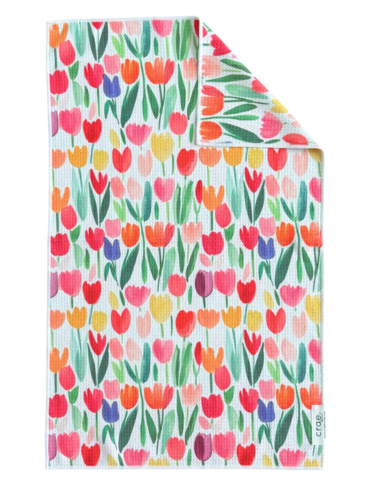 Tulip Time: Double-Sided Hand Towel