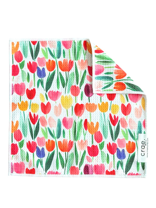 Tulip Time: Double-Sided Washcloth