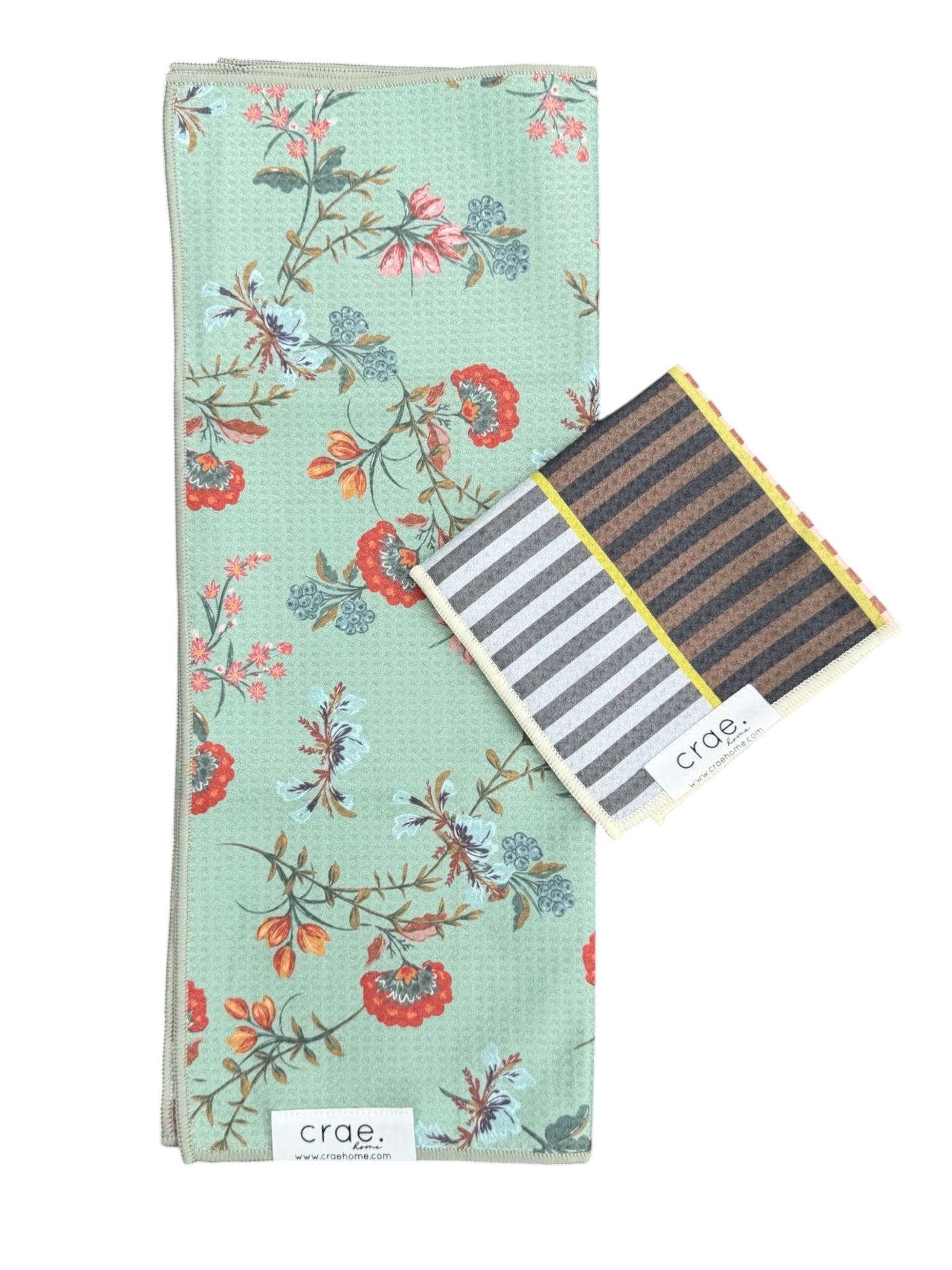 Clarice/Milk and Honey: Reversible-Hand Towel Washcloth Set