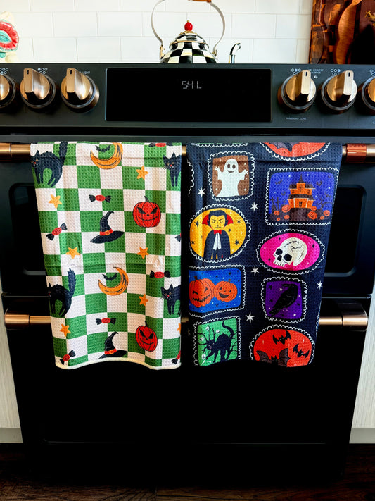 Witches Grind/Spooky Stamp Parade: 2 Double Sided-Hand Towels