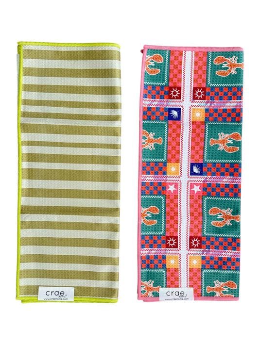 Juicy/Lobbie: 2 Double Sided-Hand Towels