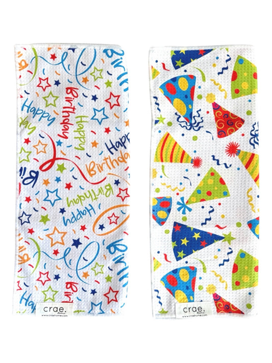 Hooray/Special Day: 2 Double Sided-Hand Towels
