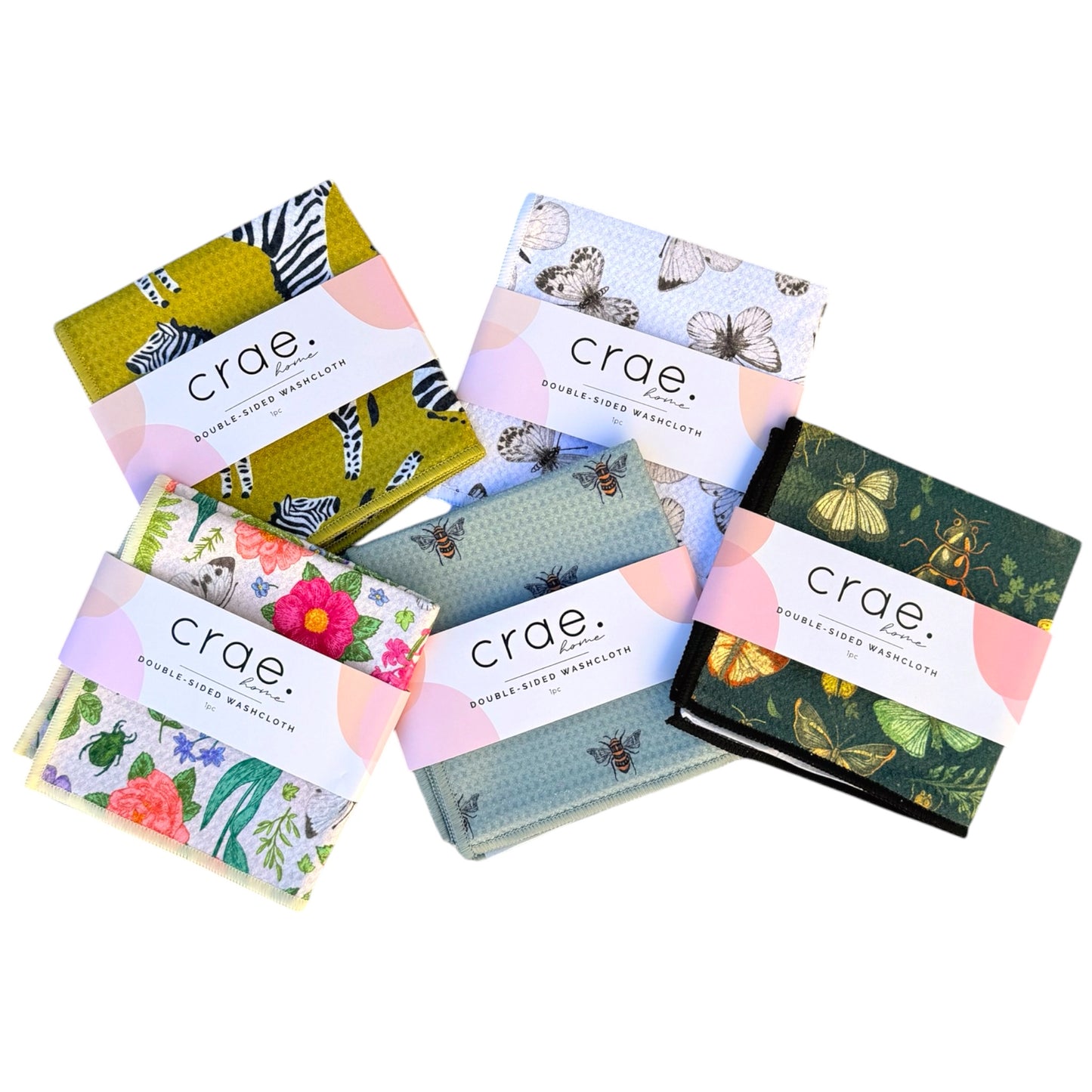 Wild Collection: Set of 5 Washcloths