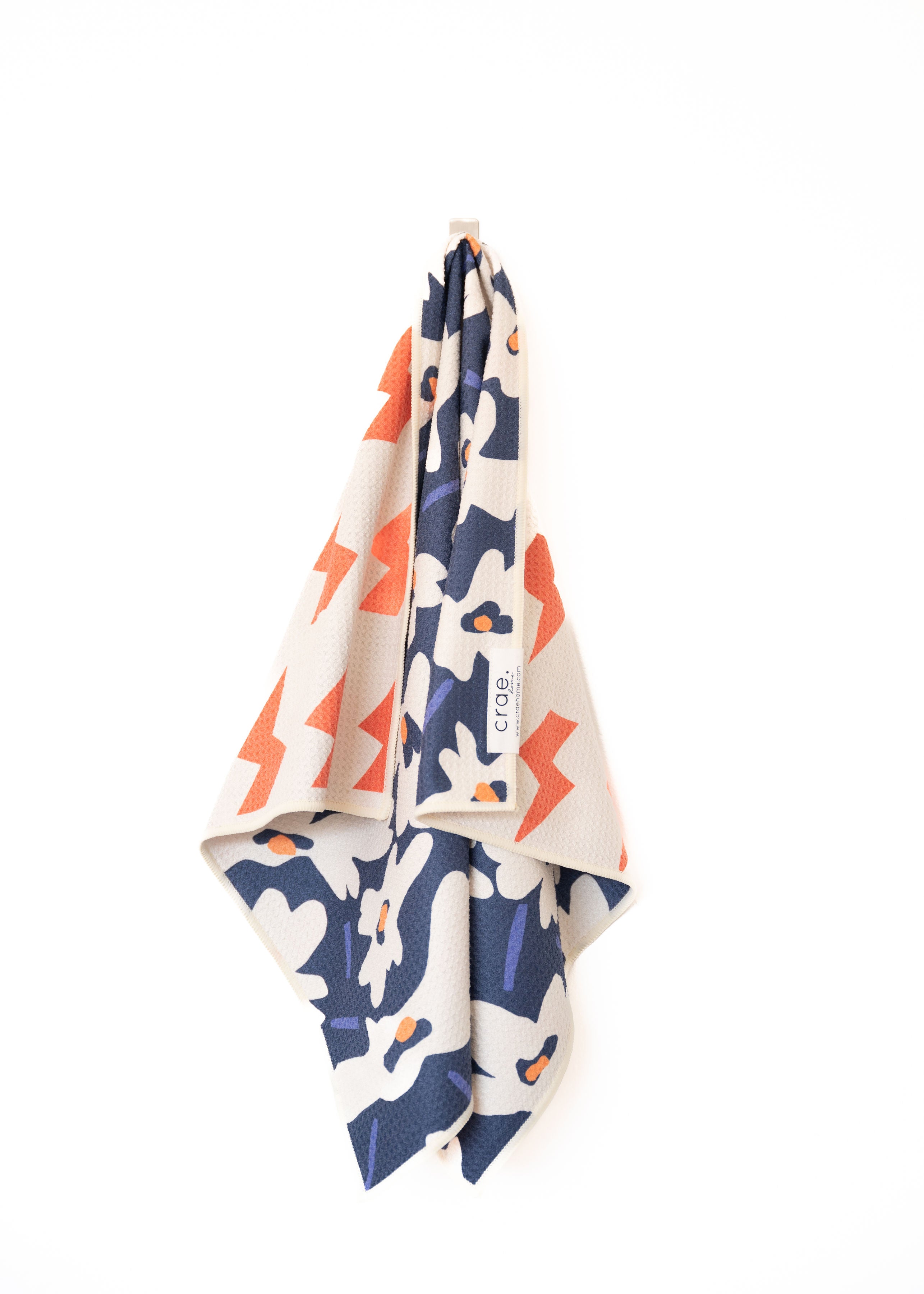 Aqua Daisy Reversible Hand Towel